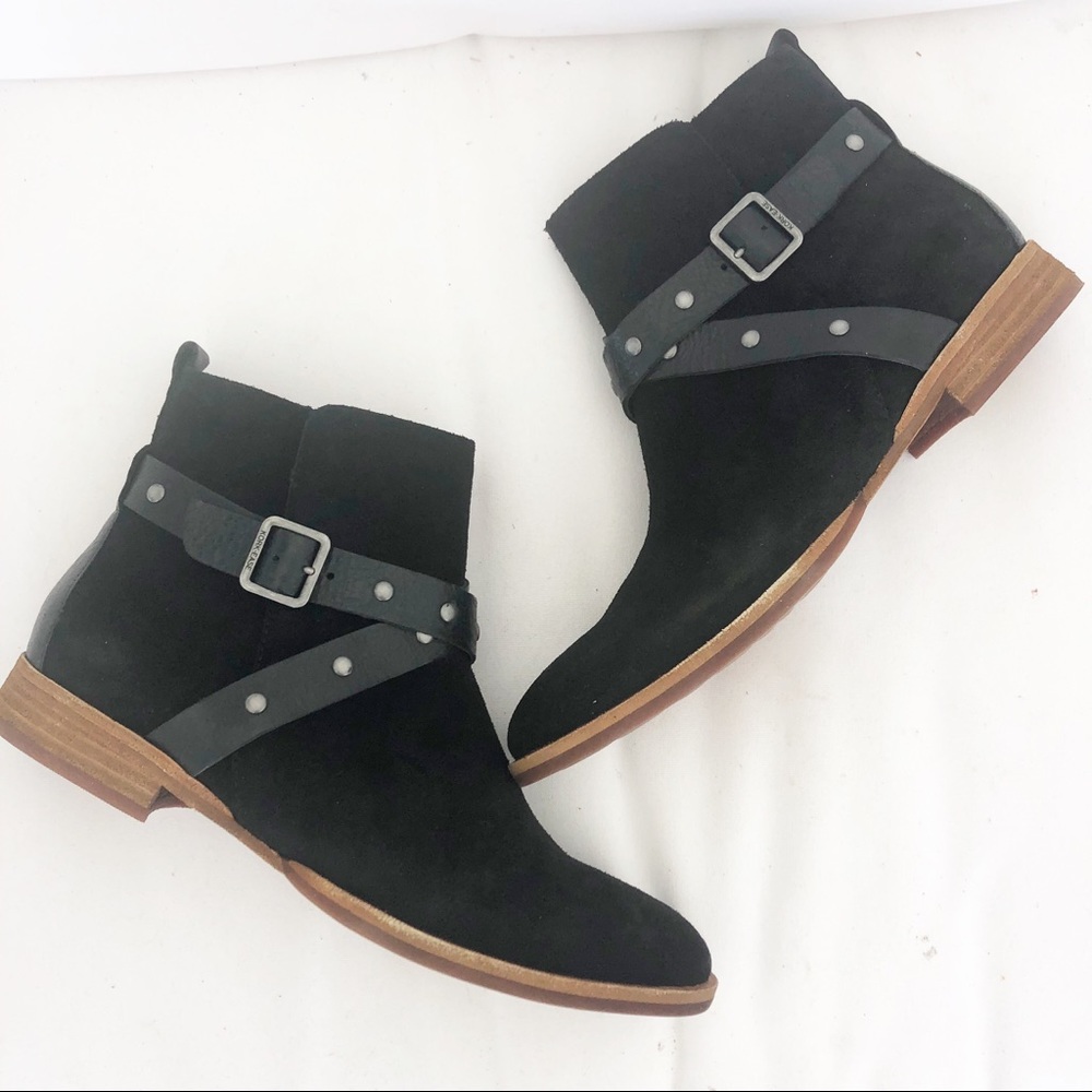 Kork Ease Kenai Stud Wrap Suede Ankle Booties 8.5